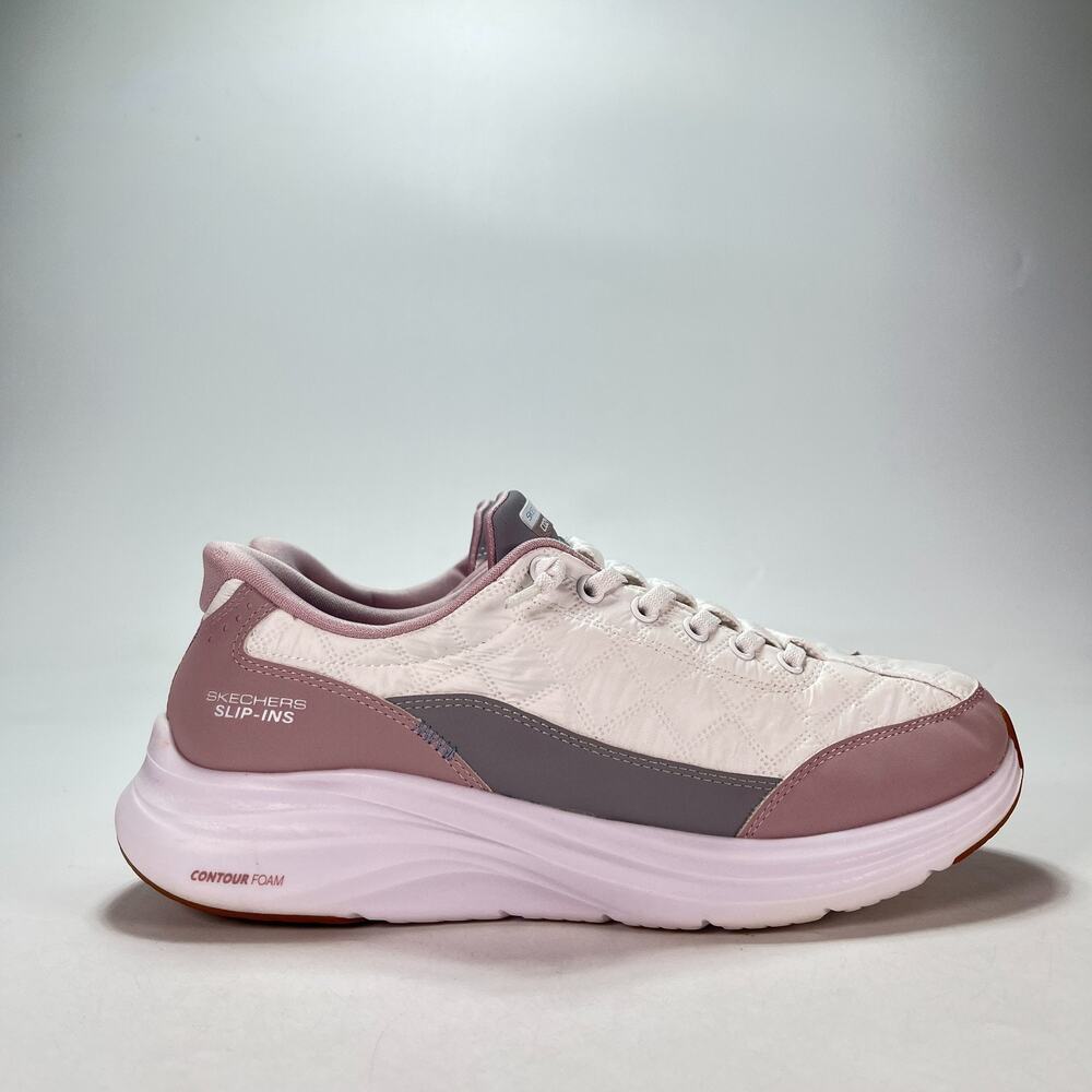 Skechers Contour Foam Cozy Fit White Lavender Sneakers 150404W Women's Size 9.5